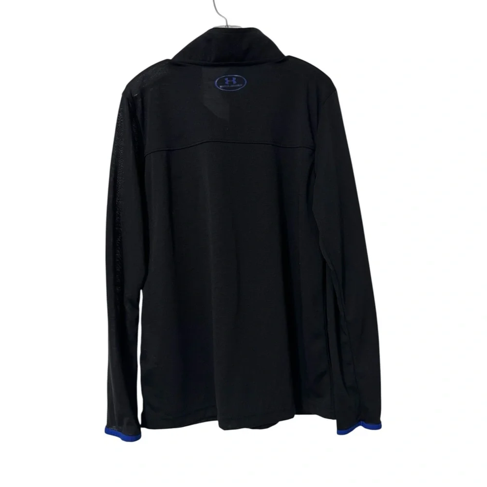 Under Armour Black Pullover with Blue Chest Panel Youth Medium